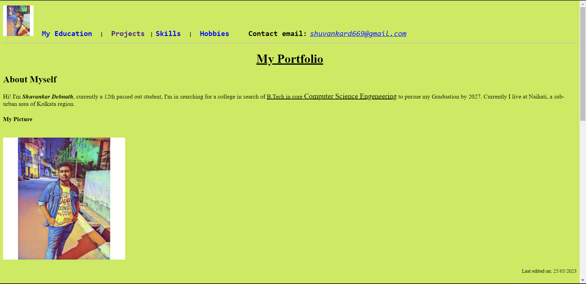 HTML Only Portfolio